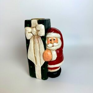 Eddie Walker Santa Taper Candle Holder Christmas Holiday Midwest of Cannon Falls